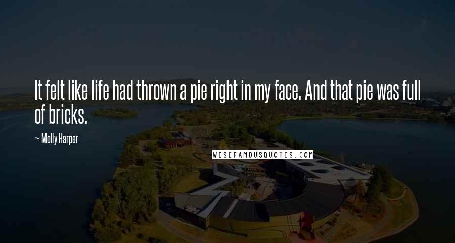 Molly Harper Quotes: It felt like life had thrown a pie right in my face. And that pie was full of bricks.