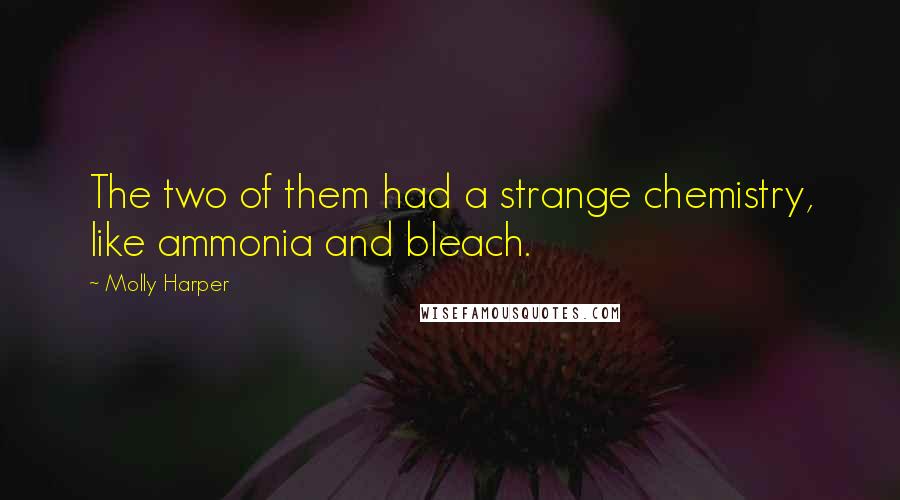 Molly Harper Quotes: The two of them had a strange chemistry, like ammonia and bleach.