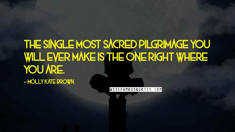 Molly Kate Brown Quotes: The single most sacred pilgrimage you will ever make is the one right where you are.