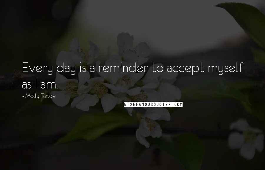 Molly Tarlov Quotes: Every day is a reminder to accept myself as I am.