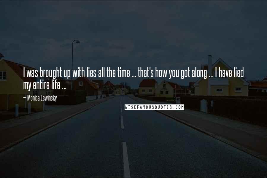 Monica Lewinsky Quotes: I was brought up with lies all the time ... that's how you got along ... I have lied my entire life ...