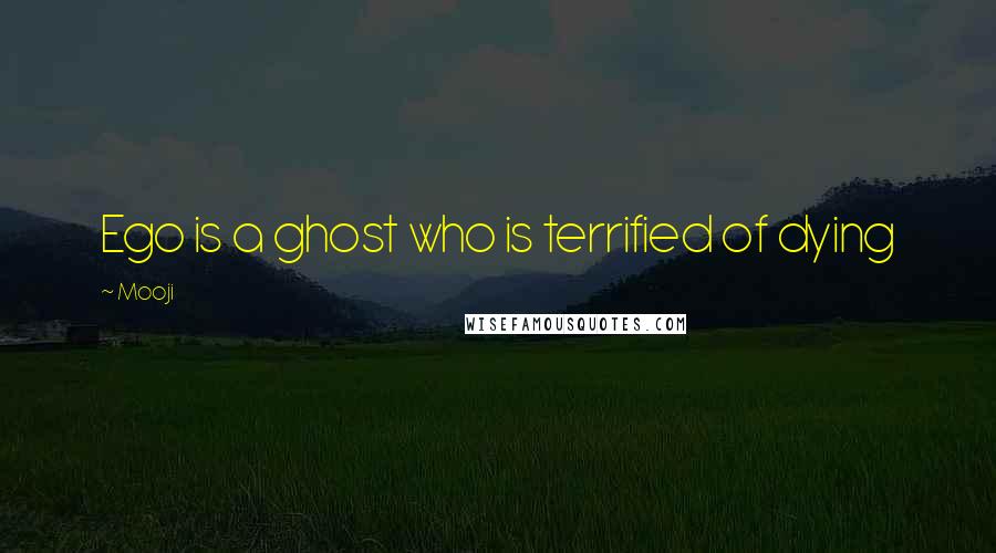 Mooji Quotes: Ego is a ghost who is terrified of dying