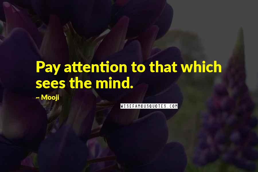 Mooji Quotes: Pay attention to that which sees the mind.