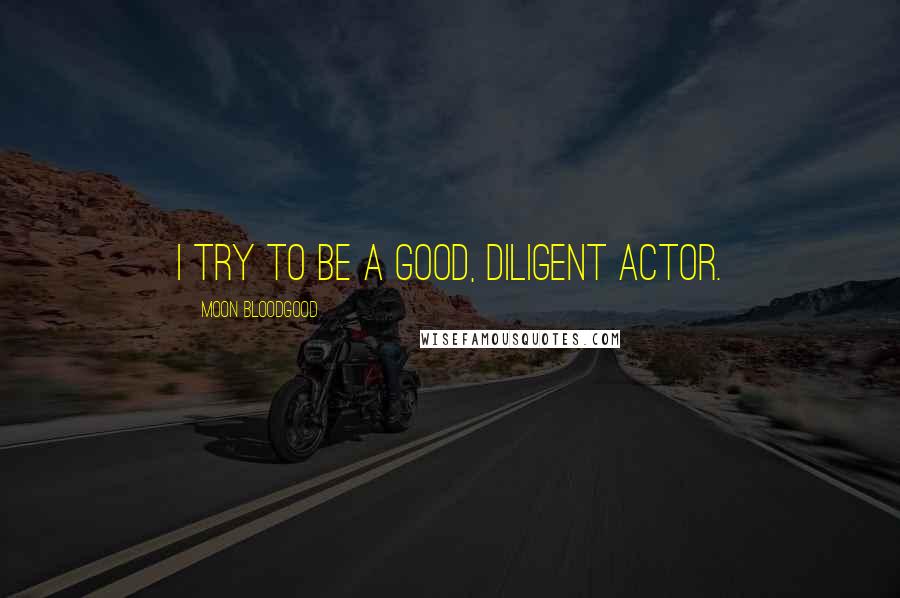 Moon Bloodgood Quotes: I try to be a good, diligent actor.