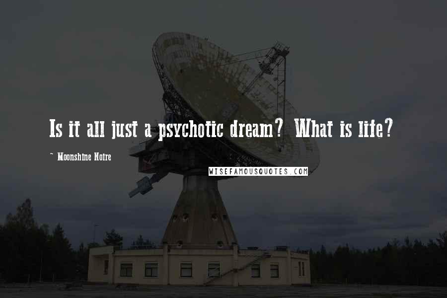 Moonshine Noire Quotes: Is it all just a psychotic dream? What is life?