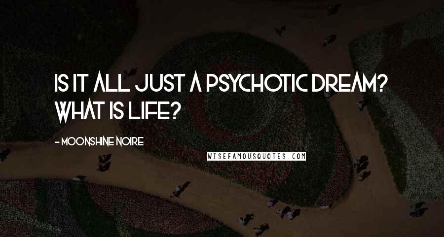 Moonshine Noire Quotes: Is it all just a psychotic dream? What is life?