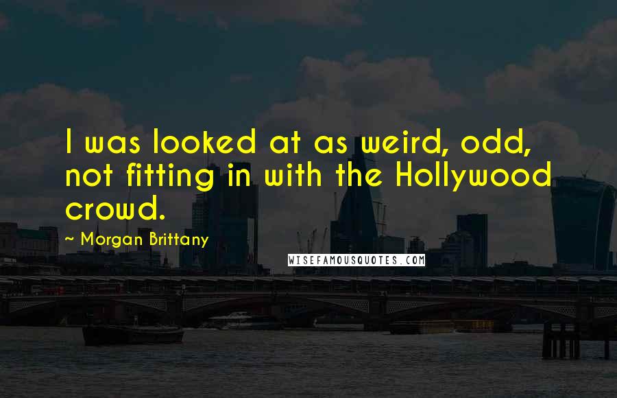 Morgan Brittany Quotes: I was looked at as weird, odd, not fitting in with the Hollywood crowd.