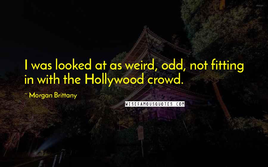 Morgan Brittany Quotes: I was looked at as weird, odd, not fitting in with the Hollywood crowd.