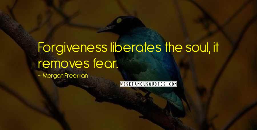 Morgan Freeman Quotes: Forgiveness liberates the soul, it removes fear.