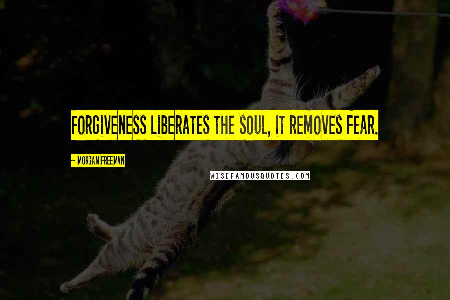 Morgan Freeman Quotes: Forgiveness liberates the soul, it removes fear.