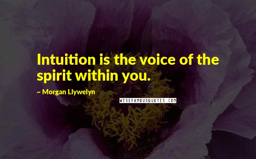 Morgan Llywelyn Quotes: Intuition is the voice of the spirit within you.