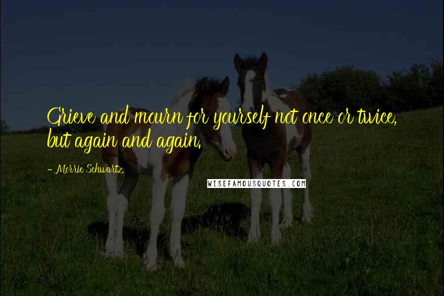 Morrie Schwartz. Quotes: Grieve and mourn for yourself not once or twice, but again and again.