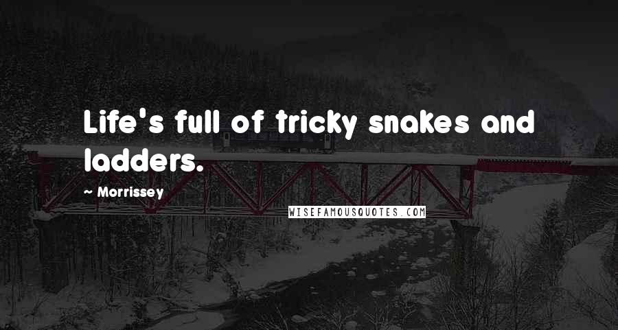 Morrissey Quotes: Life's full of tricky snakes and ladders.