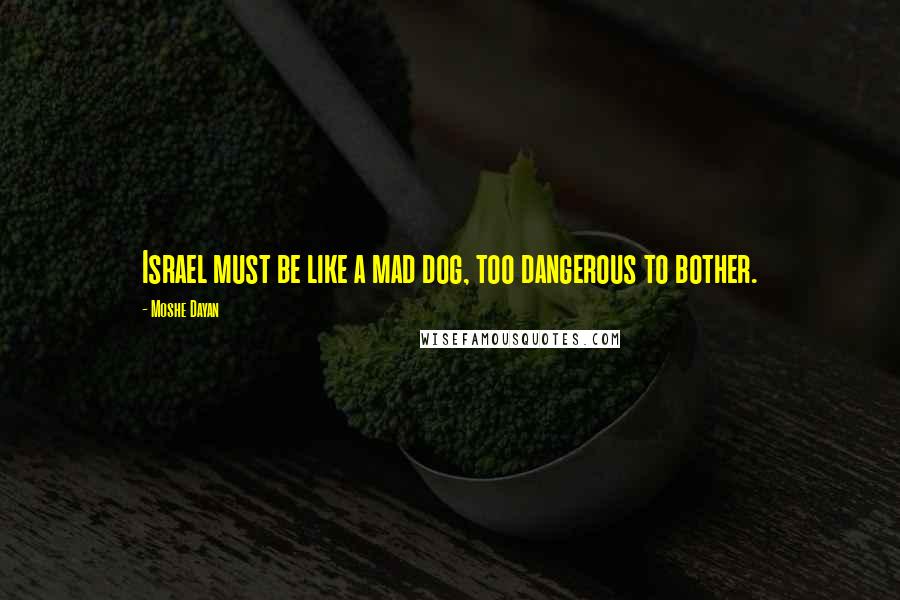 Moshe Dayan Quotes: Israel must be like a mad dog, too dangerous to bother.