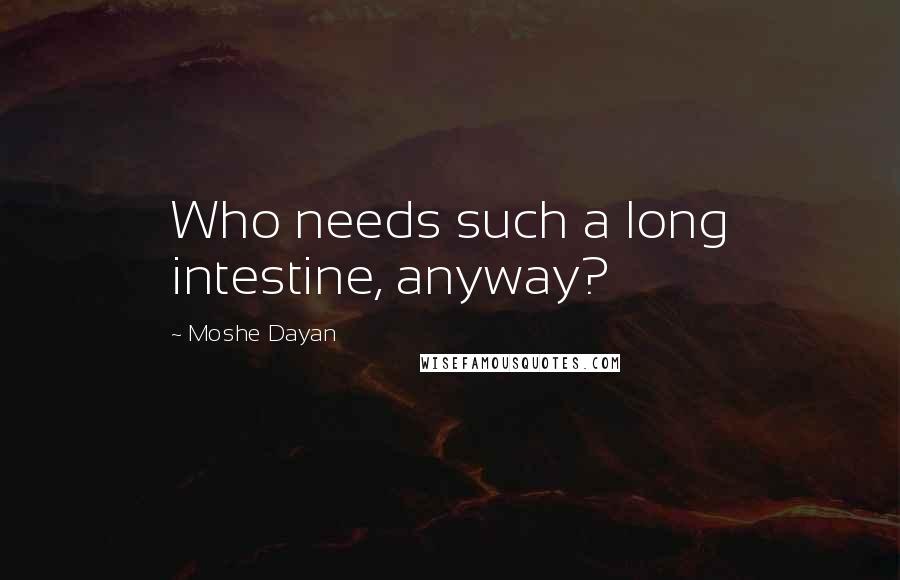 Moshe Dayan Quotes: Who needs such a long intestine, anyway?