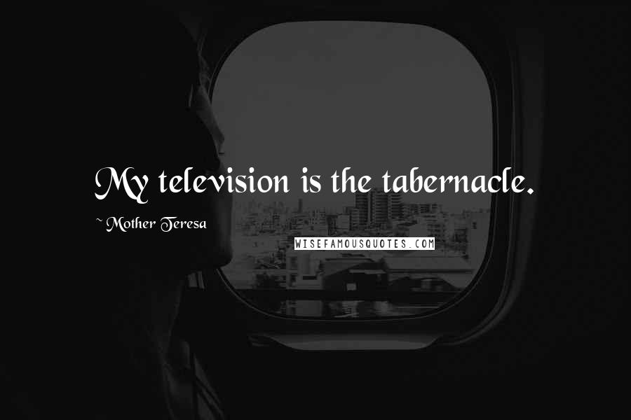 Mother Teresa Quotes: My television is the tabernacle.