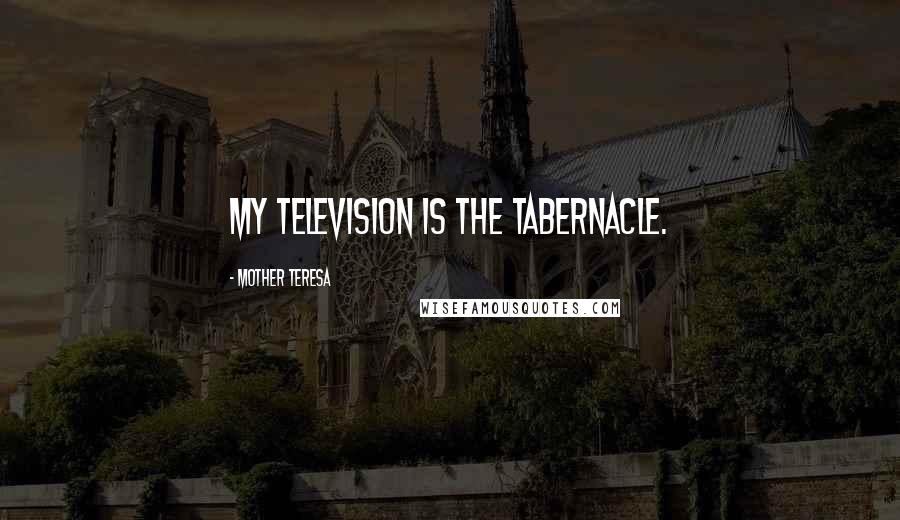 Mother Teresa Quotes: My television is the tabernacle.