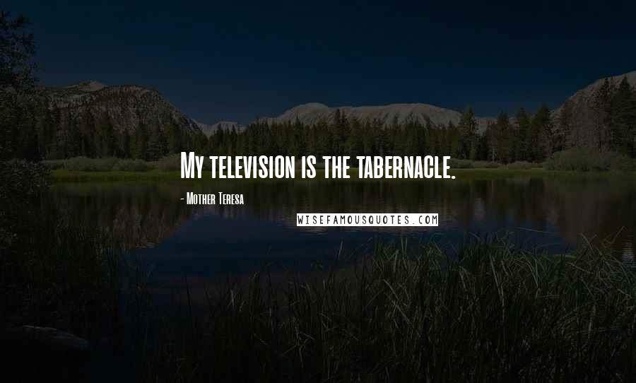 Mother Teresa Quotes: My television is the tabernacle.