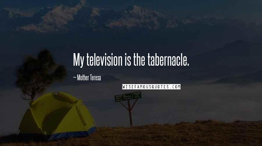 Mother Teresa Quotes: My television is the tabernacle.