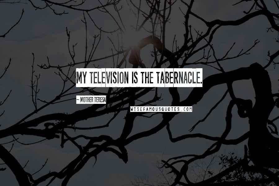 Mother Teresa Quotes: My television is the tabernacle.