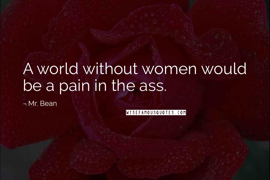 Mr. Bean Quotes: A world without women would be a pain in the ass.