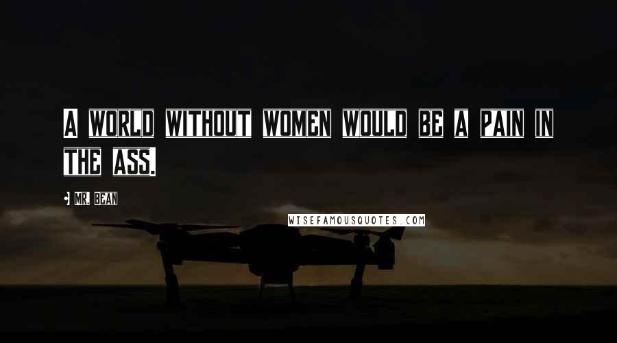 Mr. Bean Quotes: A world without women would be a pain in the ass.