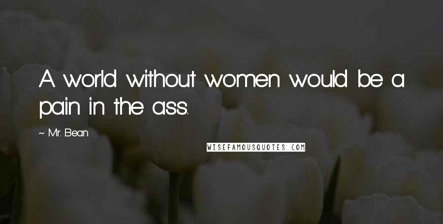 Mr. Bean Quotes: A world without women would be a pain in the ass.