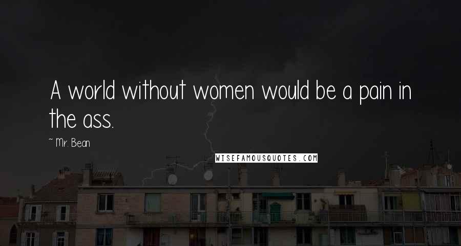 Mr. Bean Quotes: A world without women would be a pain in the ass.