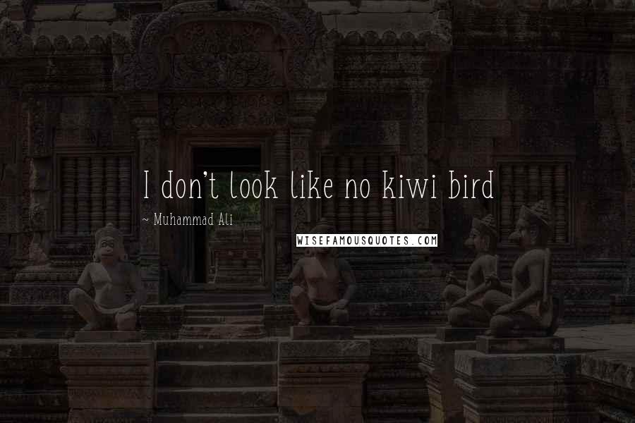 Muhammad Ali Quotes: I don't look like no kiwi bird