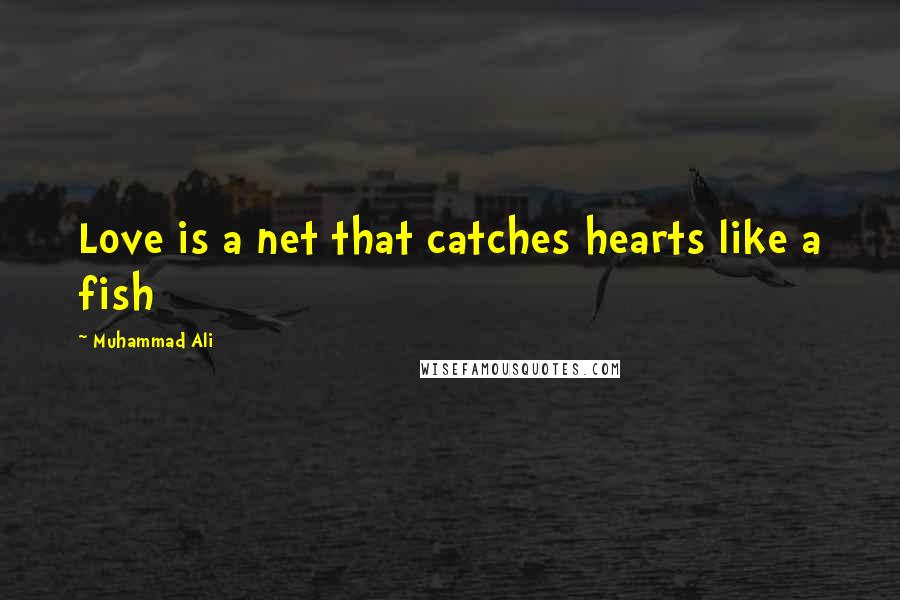 Muhammad Ali Quotes: Love is a net that catches hearts like a fish