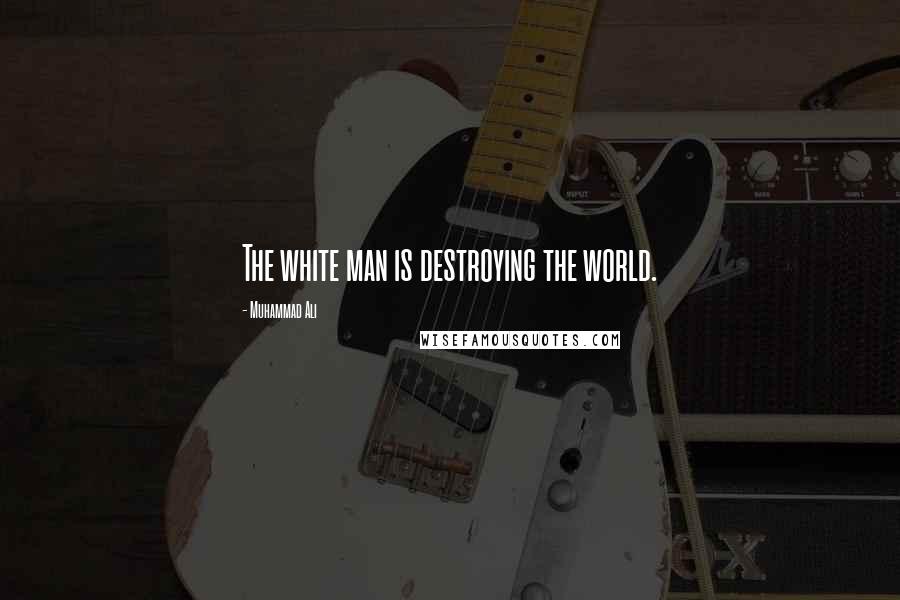 Muhammad Ali Quotes: The white man is destroying the world.