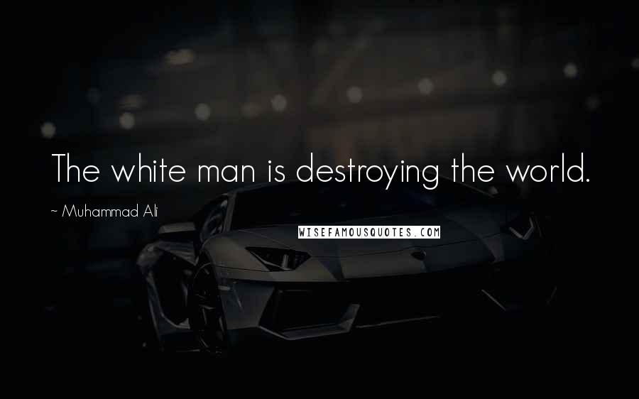 Muhammad Ali Quotes: The white man is destroying the world.