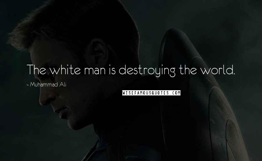 Muhammad Ali Quotes: The white man is destroying the world.