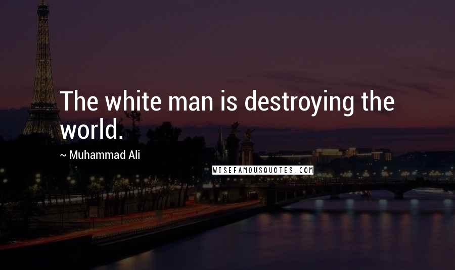 Muhammad Ali Quotes: The white man is destroying the world.