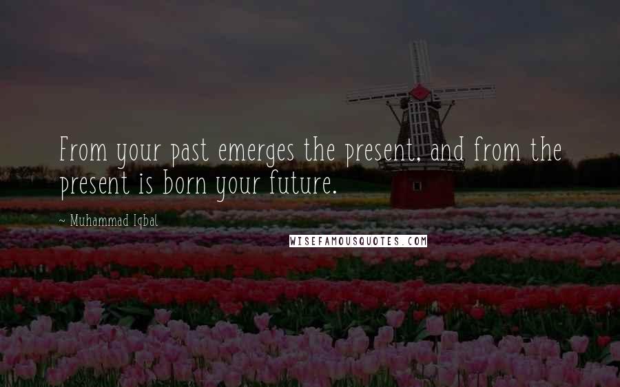 Muhammad Iqbal Quotes: From your past emerges the present, and from the present is born your future.