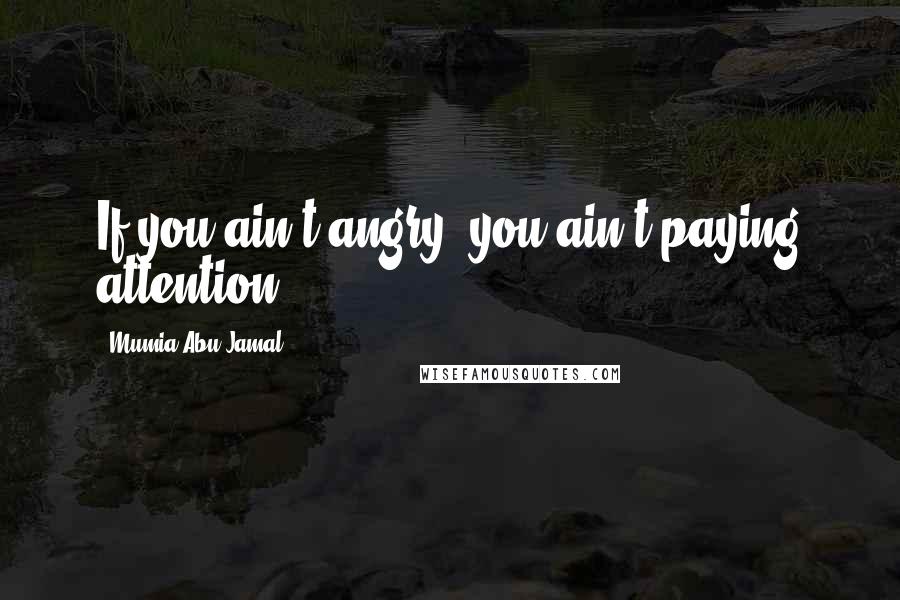 Mumia Abu-Jamal Quotes: If you ain't angry, you ain't paying attention.