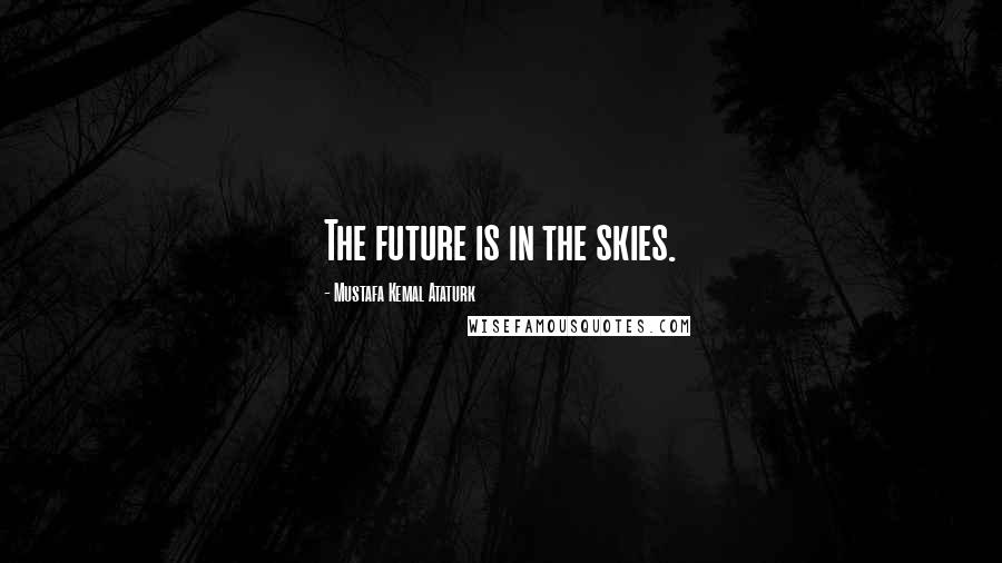 Mustafa Kemal Ataturk Quotes: The future is in the skies.