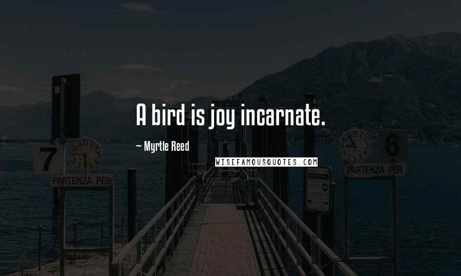 Myrtle Reed Quotes: A bird is joy incarnate.