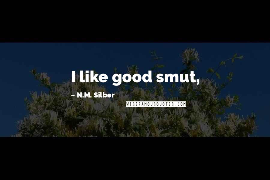 N.M. Silber Quotes: I like good smut,