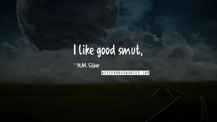 N.M. Silber Quotes: I like good smut,