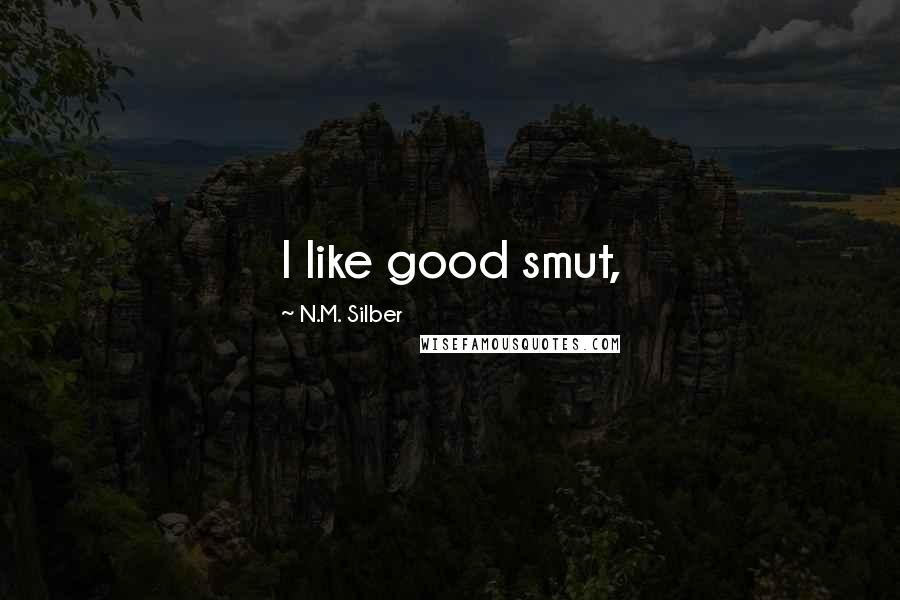 N.M. Silber Quotes: I like good smut,