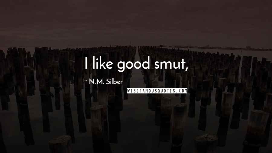 N.M. Silber Quotes: I like good smut,