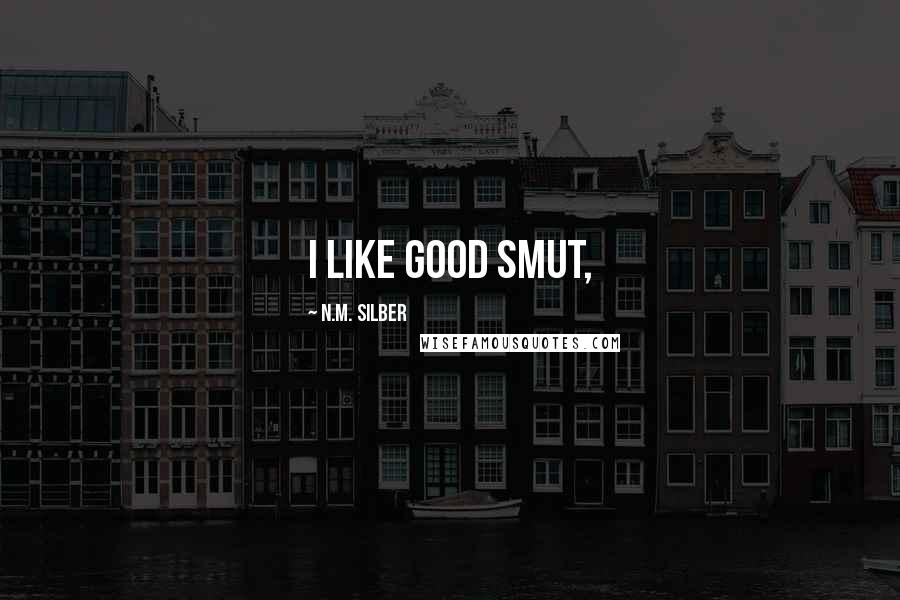 N.M. Silber Quotes: I like good smut,