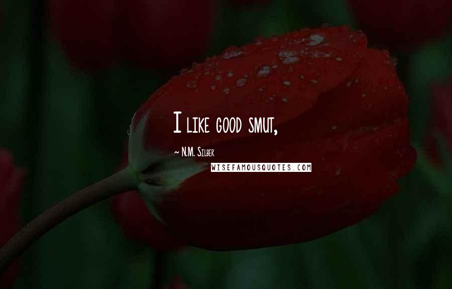 N.M. Silber Quotes: I like good smut,
