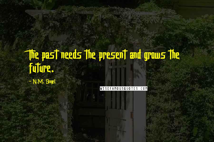 N.M. Singel Quotes: The past needs the present and grows the future.