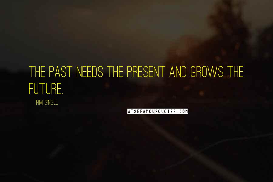 N.M. Singel Quotes: The past needs the present and grows the future.