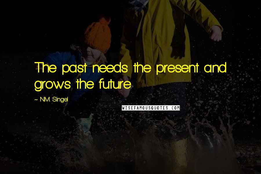 N.M. Singel Quotes: The past needs the present and grows the future.