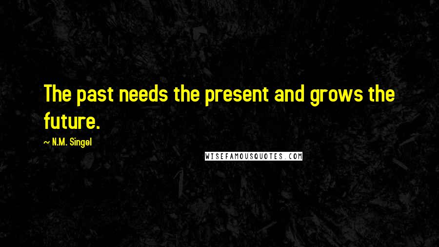 N.M. Singel Quotes: The past needs the present and grows the future.