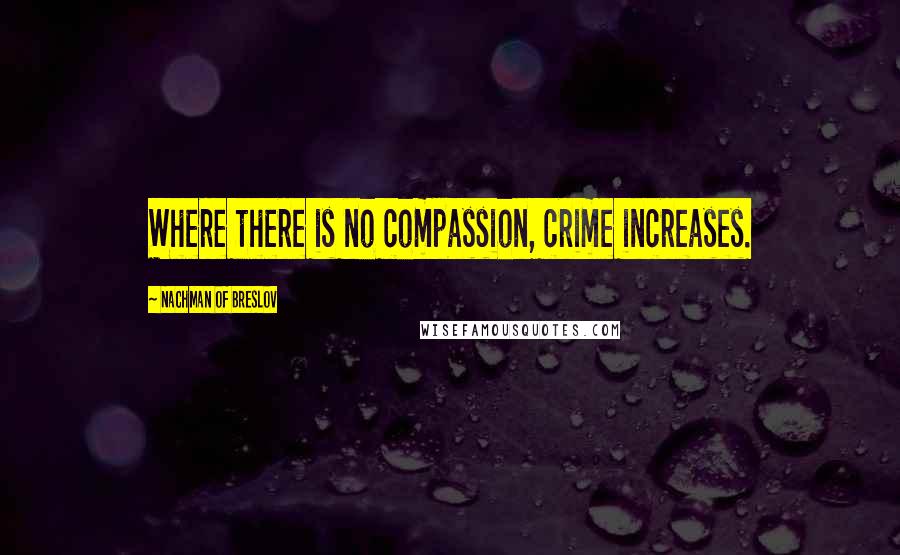 Nachman Of Breslov Quotes: Where there is no compassion, crime increases.