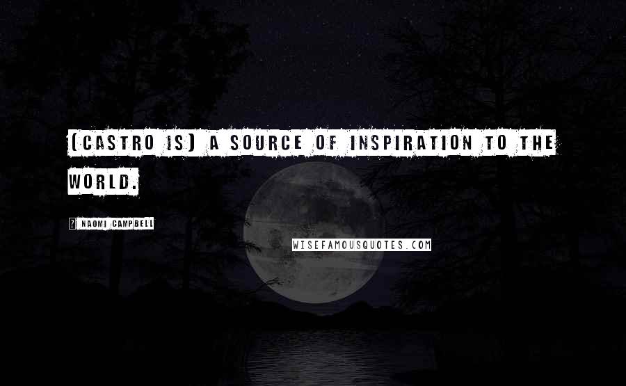 Naomi Campbell Quotes: [Castro is] a source of inspiration to the world.